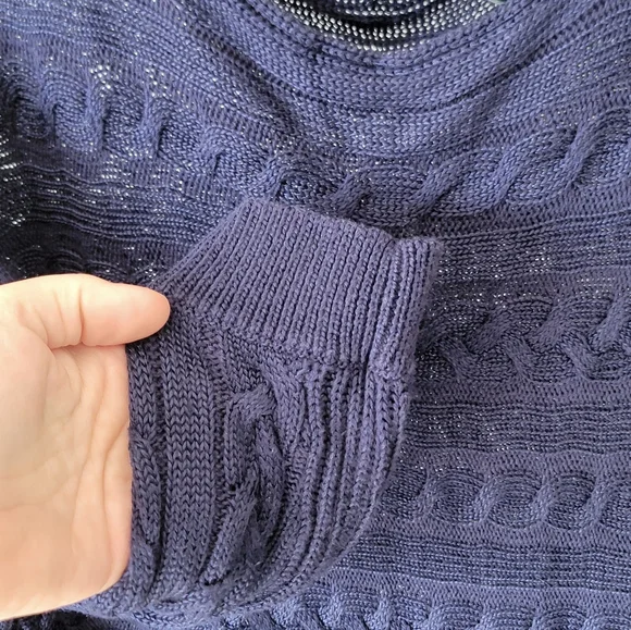 Ralph Lauren Women's Chunky Knit Lightweight Sweater Relaxed Fit Size L - Picture 3 of 8